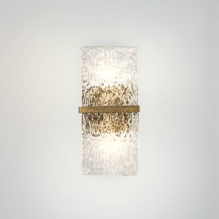 UHP4957 Mid Century Modern Indoor Wall Sconce, 15''H x 4-1/2"W x 7''D, Gold Ombre Finish, Kenton Collection