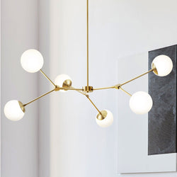 Urban Ambiance - Chandelier - UHP4981 Minimalist Indoor Chandelier, 5 - 7/8''H x 50"W x 50''D, Brushed Bronze Finish, Cologne Collection - 