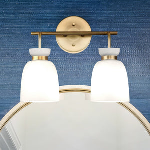 Urban Ambiance - Bath Light - UHP5004 Minimalist Indoor Bath Light, 11''H x 6 - 5/8"W x 14''D, Brushed Gold Finish, Underwood Collection - 