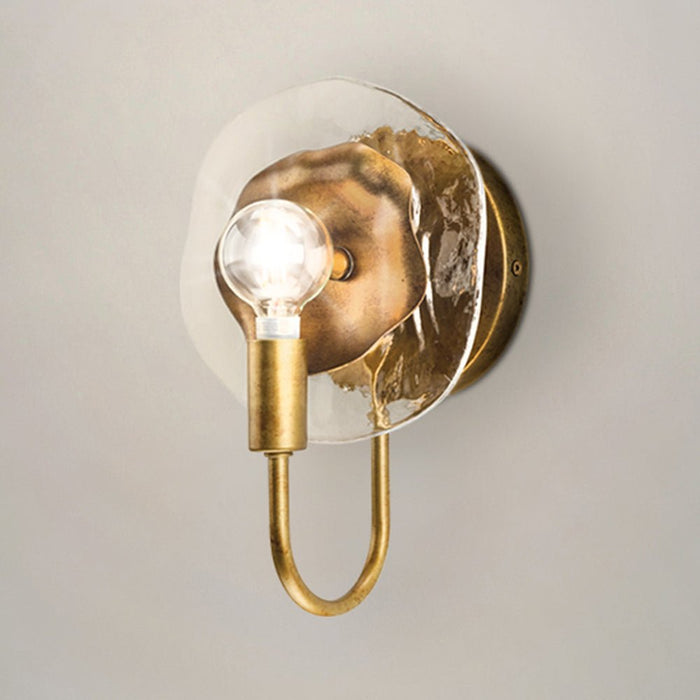 UHP5023 Glam Indoor Wall Sconce, 9-1/4''H x 4-7/8"W x 6-5/8''D, Gold Ombre Finish, Randwick Collection