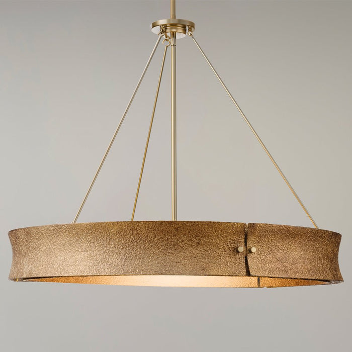 UHP5031 Modern Rustic Indoor Chandelier, 26''H x 32"W x 32''D, Soft Gold Finish, Richmond Collection