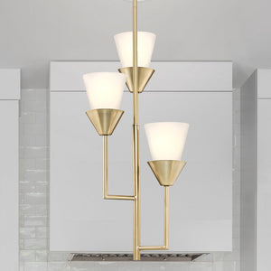 Urban Ambiance - Pendant - UHP5047 Posh Indoor Pendant, 23 - 7/8''H x 12"W x 12''D, Soft Gold Finish, Larimore Collection - 