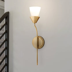 Urban Ambiance - Wall Sconce - UHP5049 Traditional Indoor Wall Sconce, 22 - 1/2''H x 5 - 3/4"W x 5 - 1/8''D, Soft Gold Finish, Larimore Collection - 