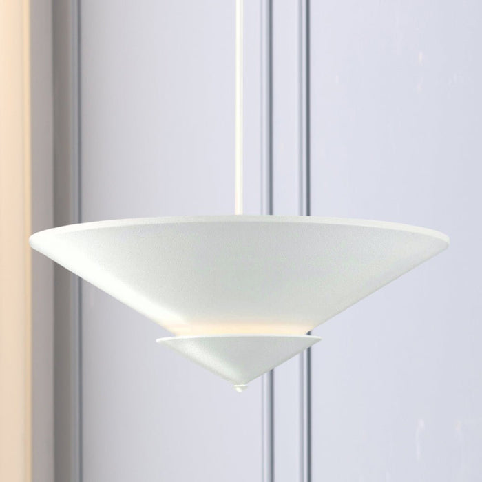 UHP5050 Modern Indoor Ceiling Light, 10-3/4''H x 25"W x 25''D, White Plaster Finish, Larimore Collection