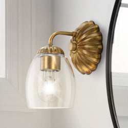 Urban Ambiance - Bath Light - UHP5061 French Country Indoor Bath Light, 8 - 1/2''H x 6 - 5/8"W x 5''D, Gold Ombre Finish, Darmstadt Collection - 