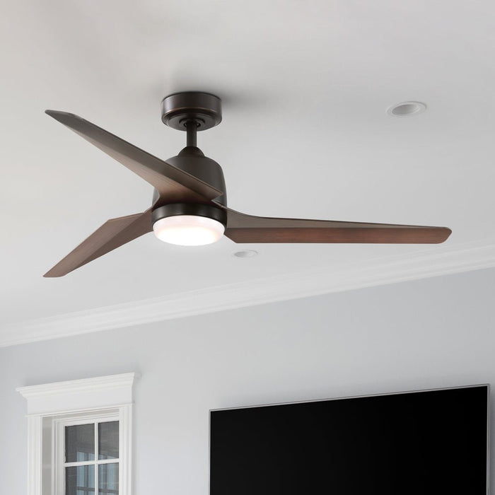 UHP9391 Transitional Indoor Ceiling Fan, 13-3/4''H x 52"W x 52''D, Antique Bronze Finish, Oakes Collection