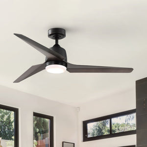 Urban Ambiance - Ceiling Fan - UHP9392 Transitional Indoor Ceiling Fan, 13 - 3/4''H x 52"W x 52''D, Matte Black Finish, Oakes Collection - 