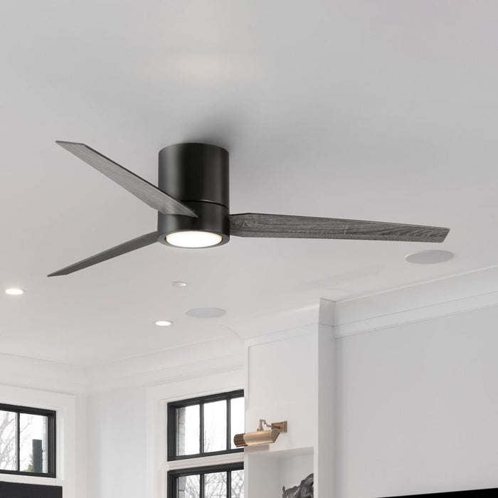 UHP9411 Casual Indoor Ceiling Fan, 9-3/4''H x 56"W x 56''D, Matte Black Finish, Camden Collection