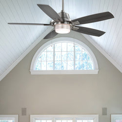 Urban Ambiance - Ceiling Fan - UHP9420 Transitional Indoor Ceiling Fan, 15''H x 52"W x 52''D, Brushed Nickel Finish, Luxembourg Collection - 