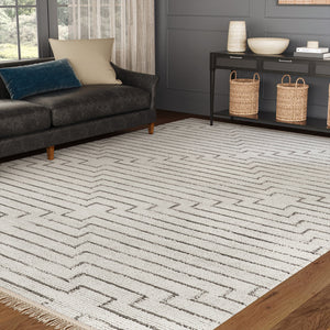 Urban Ambiance - UJR0180 Luxury Hand - Woven Semi - Synthetic and Synthetic Blend Low - Pile Rug - 