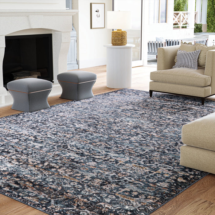 UJR0192 Luxury Power-Loomed Synthetic Low-Pile Rug