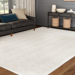 Urban Ambiance - UJR0241 Luxury Power - Loomed Semi - Synthetic and Synthetic Blend Medium - Pile Rug - 