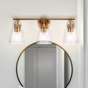 Urban Ambiance - Bath Light - ULB2373 Modern Farmhouse Indoor Bath Light, 24"W x 7"D x 10.5"H, Satin Gold Finish, Wimberley Collection - 