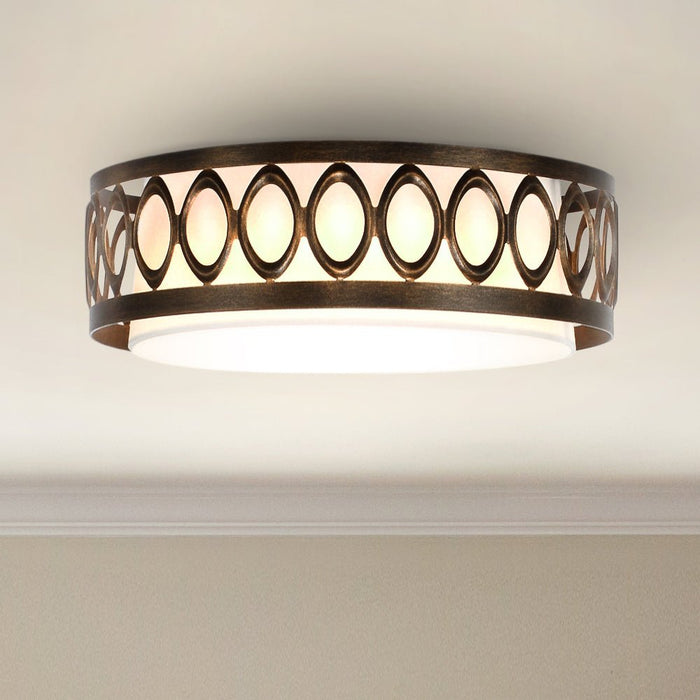 ULB2425 Transitional Indoor Ceiling Fixture, 16.3"W x 16.3"D x 5.4"H, Bronze Finish, Harbor Collection