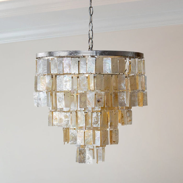 ULB2431 Eclectic Indoor Chandelier, 17.7"W x 17.7"D x 18.9"H, Brushed Nickel Finish, Harbor Collection