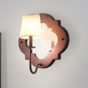 Urban Ambiance - Wall Sconce - ULB2433 Mediterranean Indoor Wall Sconce, 13.8"W x 13.8"D x 15.6"H, Natural Finish, Harbor Collection - 