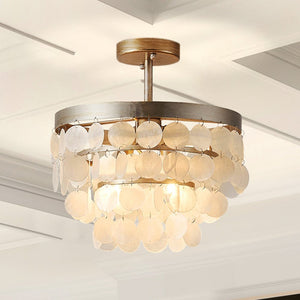 Urban Ambiance - Ceiling Fixture - ULB2438 Coastal Indoor Ceiling Fixture, 13.8"W x 13.8"D x 14.8"H, Antique Nickel Finish, Harbor Collection - 