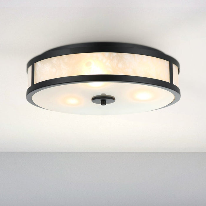 ULB2457 Contemporary Indoor Ceiling Fixture, 15.7"W x 15.7"D x 4.33"H, Matte Black Finish, Harbor Collection