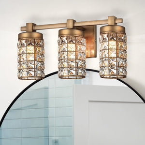 Urban Ambiance - Bath Light - ULB2463 Mediterranean Indoor Bath Light, 20.08"W x 6.3"D x 9.69"H, Antique Brass Finish, Harbor Collection - 