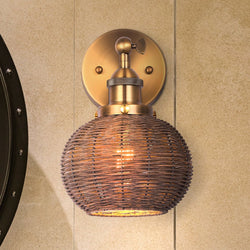 Urban Ambiance - Wall Sconce - ULB2465 Coastal Indoor Wall Sconce, 6.7"W x 11.8"D x 10.2"H, Satin Gold Finish, Harbor Collection - 