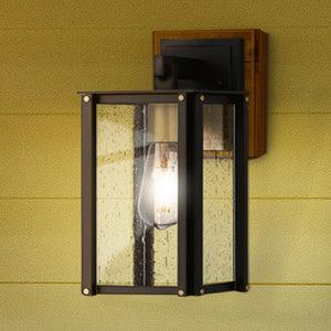 Urban Ambiance - Wall Sconce - UQL10002 Mid Century Modern Outdoor Wall Sconce, 12''H x 6.25''W x 7.25''D, Matte Black Finish, Southbank Collection - 