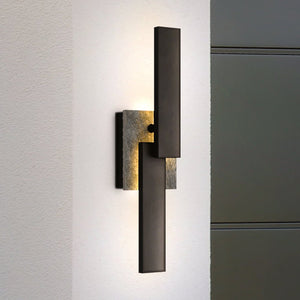 Urban Ambiance - Wall Sconce - UQL10021 Modern Outdoor Wall Sconce, 24''H x 4.5''W x 3.5''D, Earth Black Finish, Laredo Collection - 