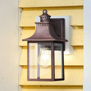 Urban Ambiance - Wall Sconce - UQL1750 Vintage Outdoor Wall Sconce, 11.25''H x 5.50''W x 6.25''D, Copper Bronze Finish, Viersen Collection - 