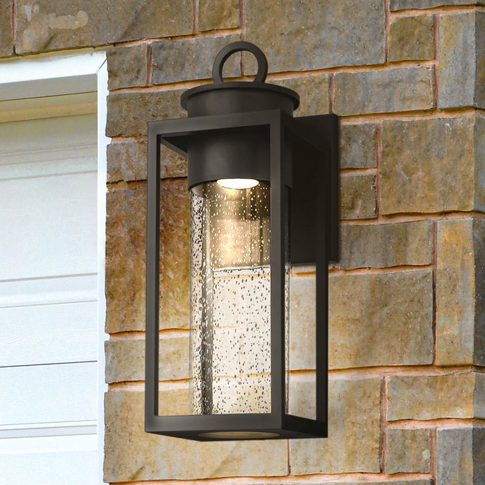 UQL1780 Classic Outdoor Wall Sconce, 18.75''H x 7.00''W x 7.75''D, Matte Black Finish, Nicosia Collection