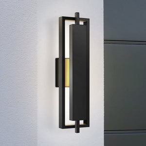 Urban Ambiance - Wall Sconce - UQL1840 Modern Outdoor Wall Sconce, 20.50''H x 5.75''W x 3.75''D, Matte Black Finish, Juniper Collection - 