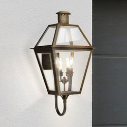 Urban Ambiance - Wall Sconce - UQL1863 Vintage Outdoor Wall Sconce, 29.50''H x 13.50''W x 15.75''D, Industrial Bronze Finish, Paris Collection - 