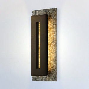 Urban Ambiance - Wall Sconce - UQL1880 Luxe Industrial Outdoor Wall Sconce, 18.25''H x 8.00''W x 3.75''D, Earth Black Finish, Burnie Collection - 