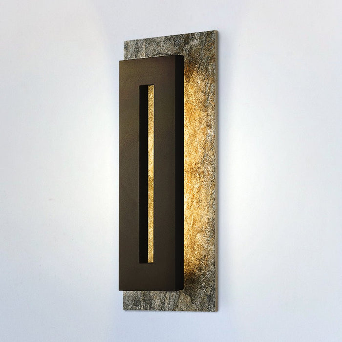 UQL1880 Luxe Industrial Outdoor Wall Sconce, 18.25''H x 8.00''W x 3.75''D, Earth Black Finish, Burnie Collection