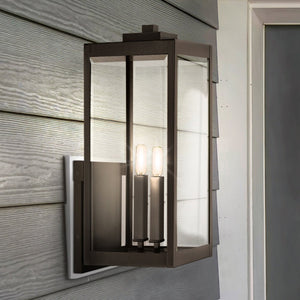 Urban Ambiance - Wall Sconce - UQL1893 Modern Farmhouse Outdoor Wall Sconce, 22.75''H x 9.00''W x 10.25''D, Western Bronze Finish, Quincy Collection - 