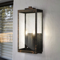 Urban Ambiance - Wall Sconce - UQL1894 Modern Farmhouse Outdoor Wall Sconce, 22.75''H x 9.00''W x 10.25''D, Industrial Bronze Finish, Quincy Collection - 