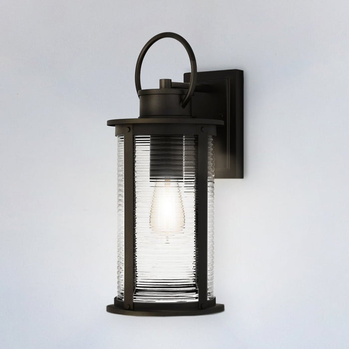 UQL1923 Nautical Outdoor Wall Sconce, 18''H x 7.5''W x 8.75''D, Matte Black Finish, Jasper Collection