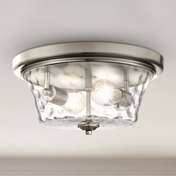 Urban Ambiance - Ceiling Light - UQL4426 Contemporary Indoor Ceiling Light, 6.50''H x 14.00''W x 14.00''D, Brushed Nickel Finish, Ravensburg Collection - 