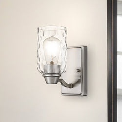 Urban Ambiance - Wall Sconce - UQL4430 Classic Indoor Wall Sconce, 9.00''H x 4.50''W x 6.50''D, Brushed Nickel Finish, Ravensburg Collection - 