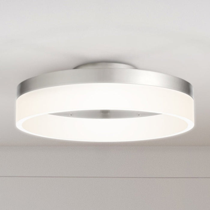 UQL4650 Casual Indoor Ceiling Light, 4.00''H x 11.75''W x 11.75''D, Brushed Nickel Finish, Woodley Collection