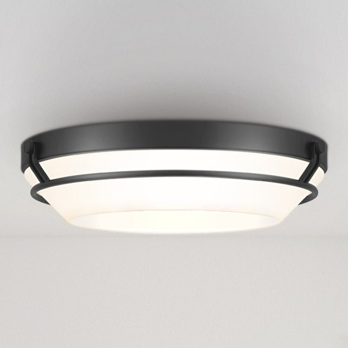 UQL4700 Minimalist Indoor Ceiling Light, 3.50''H x 16.00''W x 16.00''D, Matte Black Finish, Axbridge Collection