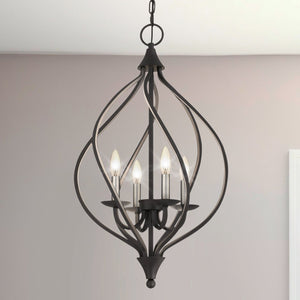 Urban Ambiance - Pendant - UQL4711 Mediterranean Indoor Pendant, 28.00''H x 16.25''W x 16.25''D, Old Bronze Finish, Cando Collection - 