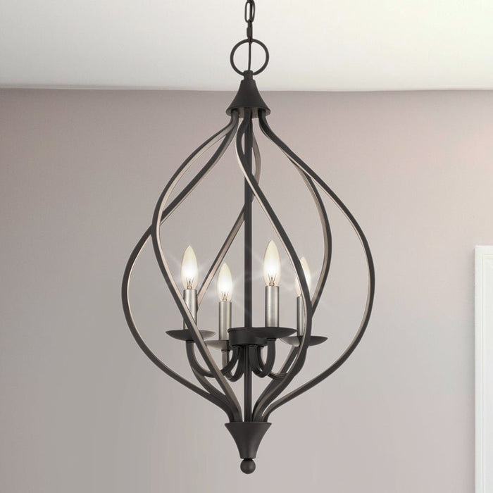 UQL4711 Mediterranean Indoor Chandelier or Pendant, 28.00''H x 16.25''W x 16.25''D, Old Bronze Finish, Cando Collection