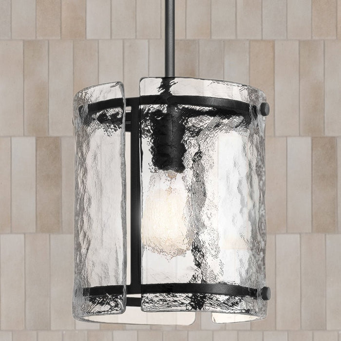 UQL4742 Mediterranean Indoor Pendant, 10.00''H x 9.25''W x 9.25''D, Earth Black Finish, Nantes Collection