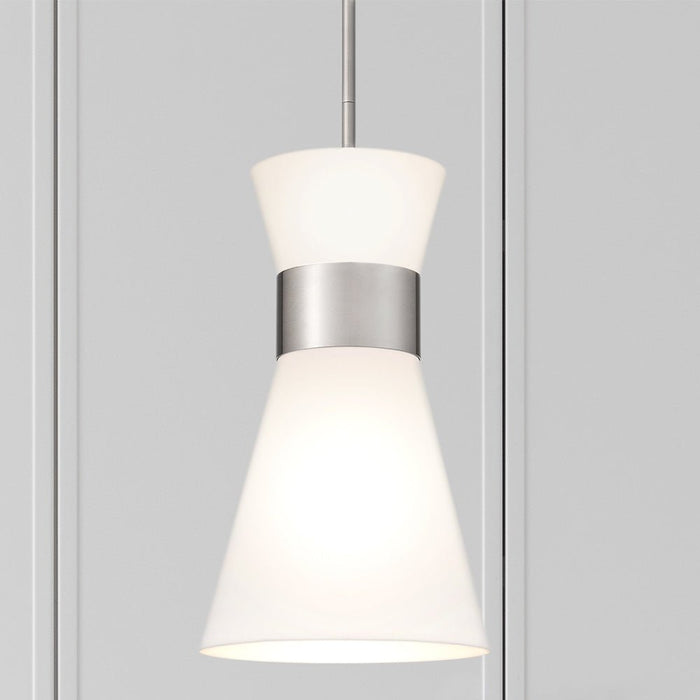 UQL4750 Modern Indoor Pendant, 17.50''H x 10.00''W x 10.00''D, Brushed Nickel Finish, Bremen Collection