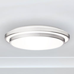 Urban Ambiance - Ceiling Light - UQL4800 Minimalist Indoor Ceiling Light, 3.25''H x 16.00''W x 16.00''D, Brushed Aluminum Finish, Erie Collection - 