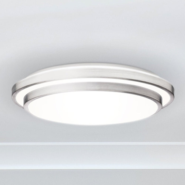 UQL4800 Minimalist Indoor Ceiling Light, 3.25''H x 16.00''W x 16.00''D, Brushed Aluminum Finish, Erie Collection