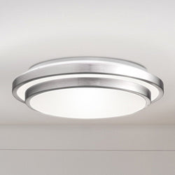 Urban Ambiance - Ceiling Light - UQL4801 Minimalist Indoor Ceiling Light, 3.25''H x 14.00''W x 14.00''D, Brushed Aluminum Finish, Erie Collection - 