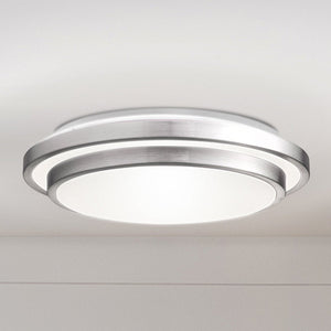 Urban Ambiance - Ceiling Light - UQL4801 Minimalist Indoor Ceiling Light, 3.25''H x 14.00''W x 14.00''D, Brushed Aluminum Finish, Erie Collection - 