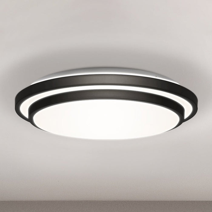 UQL4802 Minimalist Indoor Ceiling Light, 3.25''H x 16.00''W x 16.00''D, Matte Black Finish, Erie Collection