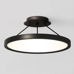 Urban Ambiance - Ceiling Light - UQL4950 Minimalist Indoor Ceiling Light, 6.75''H x 15.00''W x 15.00''D, Earth Black Finish, Alice Collection - 