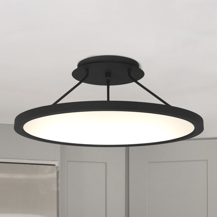 UQL4952 Minimalist Indoor Ceiling Light, 8.00''H x 20.00''W x 20.00''D, Earth Black Finish, Alice Collection